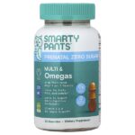 Prenatal Zero Sugar, мультивитамины и омега-кислоты, со вкусом лимона, 90 жевательных таблеток — SmartyPants