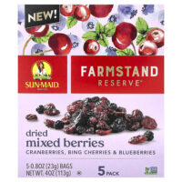 Farmstanding Reserve™, сушеные ягоды, 5 пакетиков по 23 г (0,8 унции) — Sun-Maid