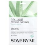 Real Aloe, успокаивающая маска для лица с алоэ, 1 шт., 20 г (0,70 унции) — SOME BY MI