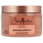 Glowing Radiance, сахарный скраб ши, кокос и гибискус, 340 г (12 унций) — SheaMoisture