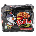 Buldak™, обжаренный рамен с пряностями из курицы, 5 пакетиков по 140 г (4,94 унции) — Buldak