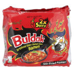 Buldak, 2х острый жареный рамен, пряная курица, 5 пакетиков по 140 г (4,94 унции) — Buldak
