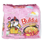 Buldak™, жареный рамен, пряная курица, карбонара, 5 пакетиков по 130 г (4,58 унции) — Buldak
