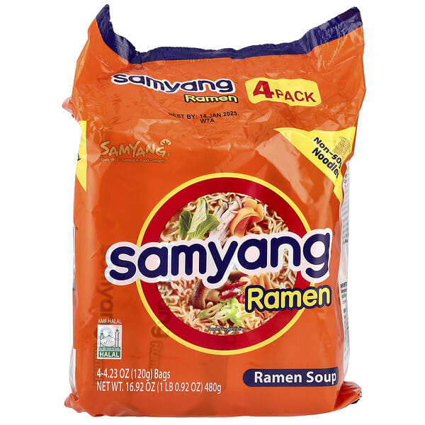 smy14366_v_40.jpg Samyang, Суп рамен, 4 упаковки по 120 г (4,23 унции)