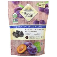 органические сушеные сливы, 5 порционных пакетиков по 30 г (1,06 унции) — Sunny Fruit