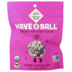 Есть A Ball™, органические снеки с фруктами и орехами, вишня и фундук, 126 г (4,4 унции) — Sunny Fruit