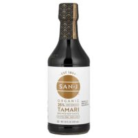 Organic Tamari Brewed Soy Sauce, Less Sodium, 20 fl oz (592 ml) — San-J