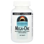 Mega-One™, высокоэффективный мультивитаминный комплекс с минералами, 180 таблеток — Source Naturals