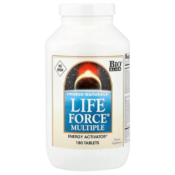 sns00044_v_46.jpg Life Force® Multiple, без железа, 180 таблеток — Source Naturals