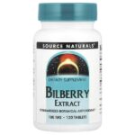 Экстракт черники, 100 мг, 120 таблеток — Source Naturals