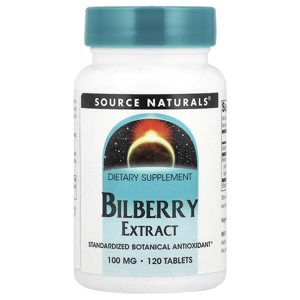 sns00056_v_48.jpg Экстракт черники, 100 мг, 120 таблеток — Source Naturals