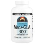 Mega-GLA 300, 120 мягких таблеток — Source Naturals