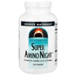 Super Amino Night™, добавка с аминокислотами, 240 таблеток — Source Naturals