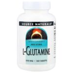 L-глутамин, 500 мг, 100 таблеток — Source Naturals