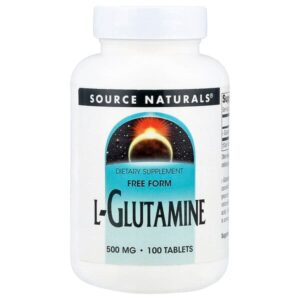 L-глутамин, 500 мг, 100 таблеток — Source Naturals