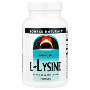 L-лизин в порошке, 100 г (3,53 унции) — Source Naturals
