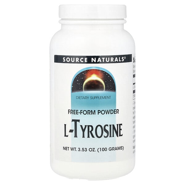 sns00187_v_37.jpg L-тирозин, порошок произвольной формы, 3.53 унций (100 г) — Source Naturals