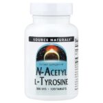 N-ацетил L-тирозин, 300 мг, 120 таблеток — Source Naturals