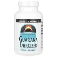Guarana Energizer™, добавка для заряда энергии, 100 таблеток — Source Naturals