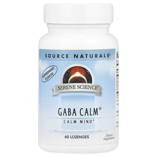 sns00234_v_8.jpg Serene Science®, ГАМК Calm®, перечная мята, 60 пастилок — Source Naturals