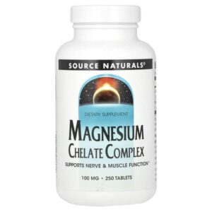 комплекс хелата магния, 100 мг, 250 таблеток — Source Naturals