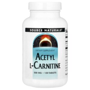 ацетил-L-карнитин, 500 мг, 120 таблеток — Source Naturals