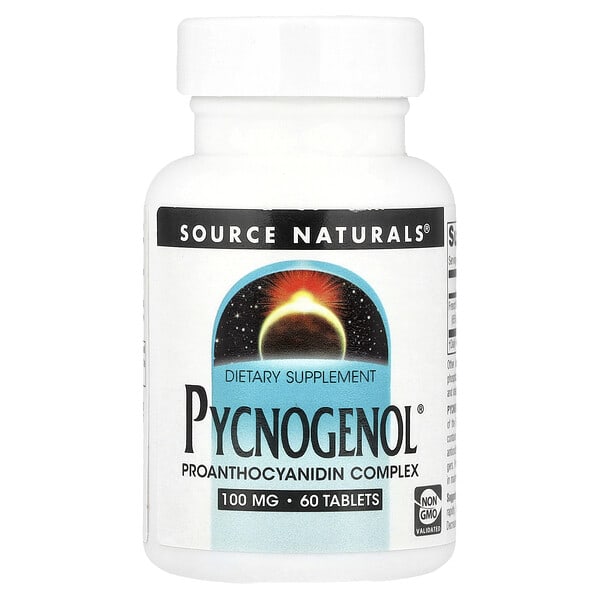 sns00333_v_65.jpg Pycnogenol®, 100 мг, 60 таблеток — Source Naturals