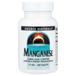 марганец, 10 мг, 250 таблеток — Source Naturals