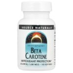 Бета-каротин, 7500 мкг (25000 МЕ), 100 мягких таблеток — Source Naturals