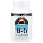 В6, 500 мг, 100 таблеток — Source Naturals