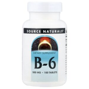 В6, 500 мг, 100 таблеток — Source Naturals