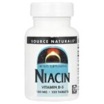 Ниацин, 100 мг, 100 таблеток — Source Naturals