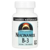 Ниацинамид B3, 100 мг, 100 таблеток — Source Naturals