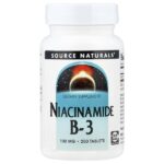 Никотинамид B-3, 100 мг, 250 таблеток — Source Naturals