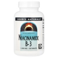 никотинамид B3, 1500 мг, 50 таблеток — Source Naturals