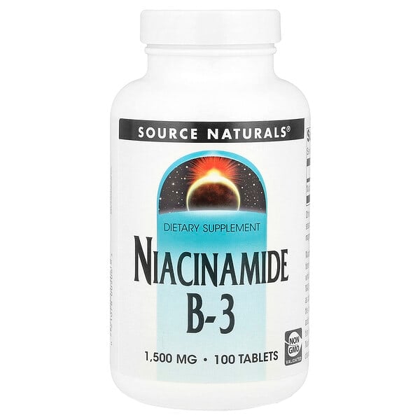 sns00506_v_35.jpg никотинамид B3, 1500 мг, 100 таблеток — Source Naturals