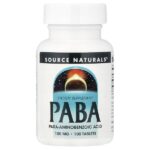 ПАБК, 100 мг, 100 таблеток — Source Naturals