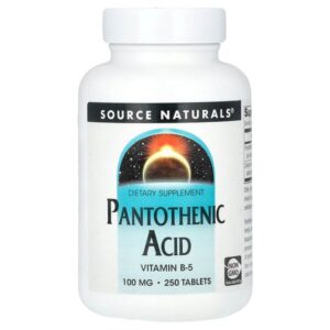 пантотеновая кислота, 250 таблеток — Source Naturals