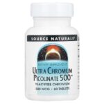 Ультрапиколинат хрома 500™, 500 мкг, 60 таблеток — Source Naturals