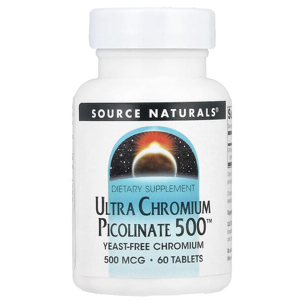 sns00515_v_8.jpg Ультрапиколинат хрома 500™, 500 мкг, 60 таблеток — Source Naturals