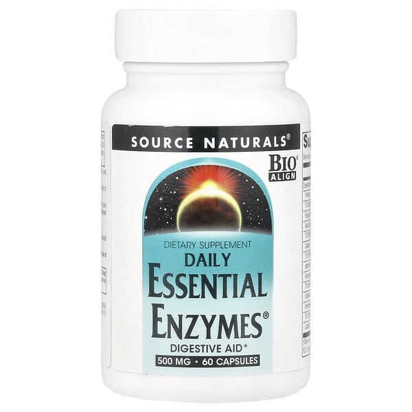 sns00659_v_8.jpg Daily Essential Enzymes®, 500 мг, 60 капсул — Source Naturals