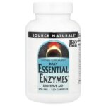 Daily Essential Enzymes®, 500 мг, 120 капсул — Source Naturals