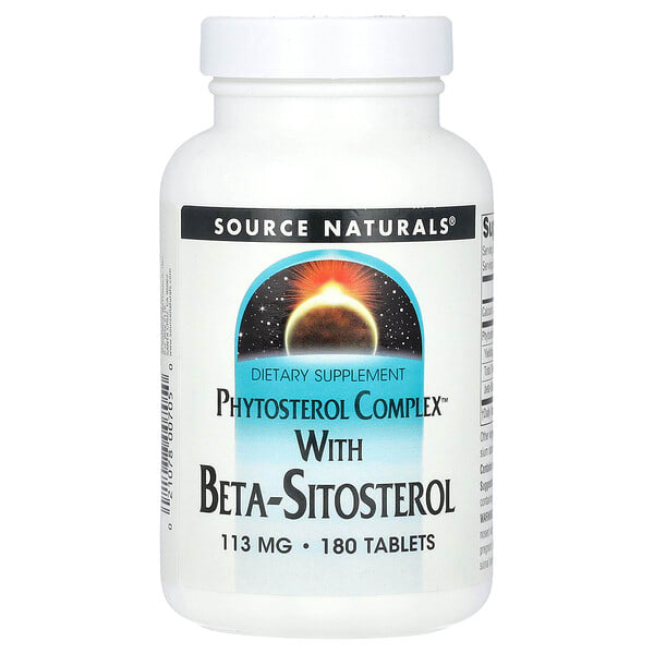sns00705_v_38.jpg Phytosterol Complex™ с бета-ситостеролом, 180 таблеток (113 мг в 1 таблетке) — Source Naturals