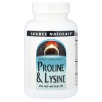 пролин и лизин, 60 таблеток — Source Naturals