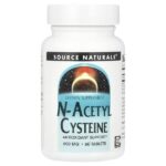N-ацетилцистеин, 600 мг, 60 таблеток — Source Naturals