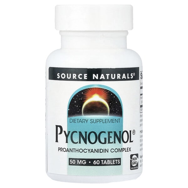 sns00852_v_8.jpg Pycnogenol®, 50 мг, 60 таблеток — Source Naturals