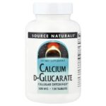 D-глюкарат кальция, 120 таблеток (500 мг в 1 таблетке) — Source Naturals