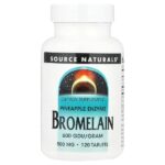 Бромелаин 600 ГДУ / г, 120 таблеток — Source Naturals