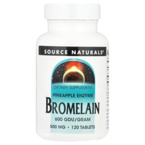 Бромелаин 600 ГДУ / г, 120 таблеток — Source Naturals