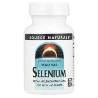 Селен, без дрожжей, 200 мкг, 60 таблеток — Source Naturals